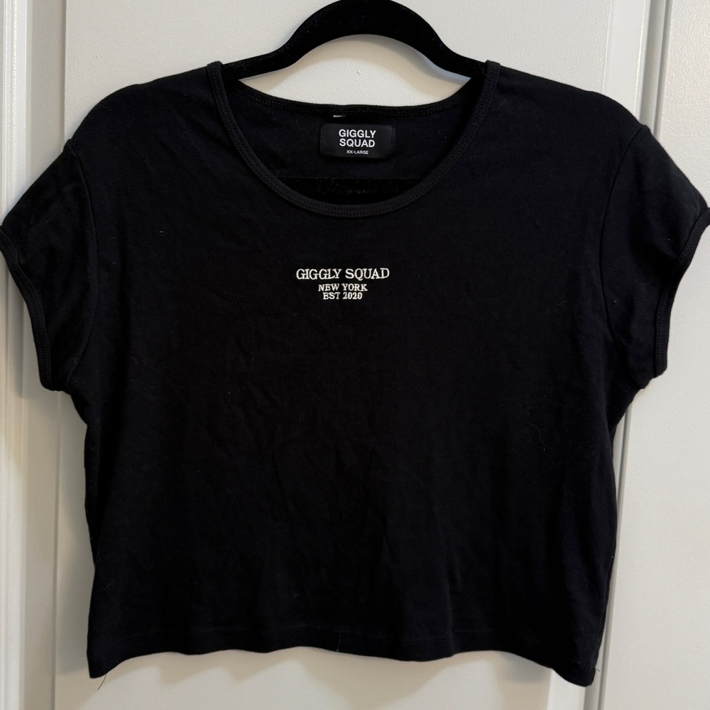 Giggly squad baby cropped tee